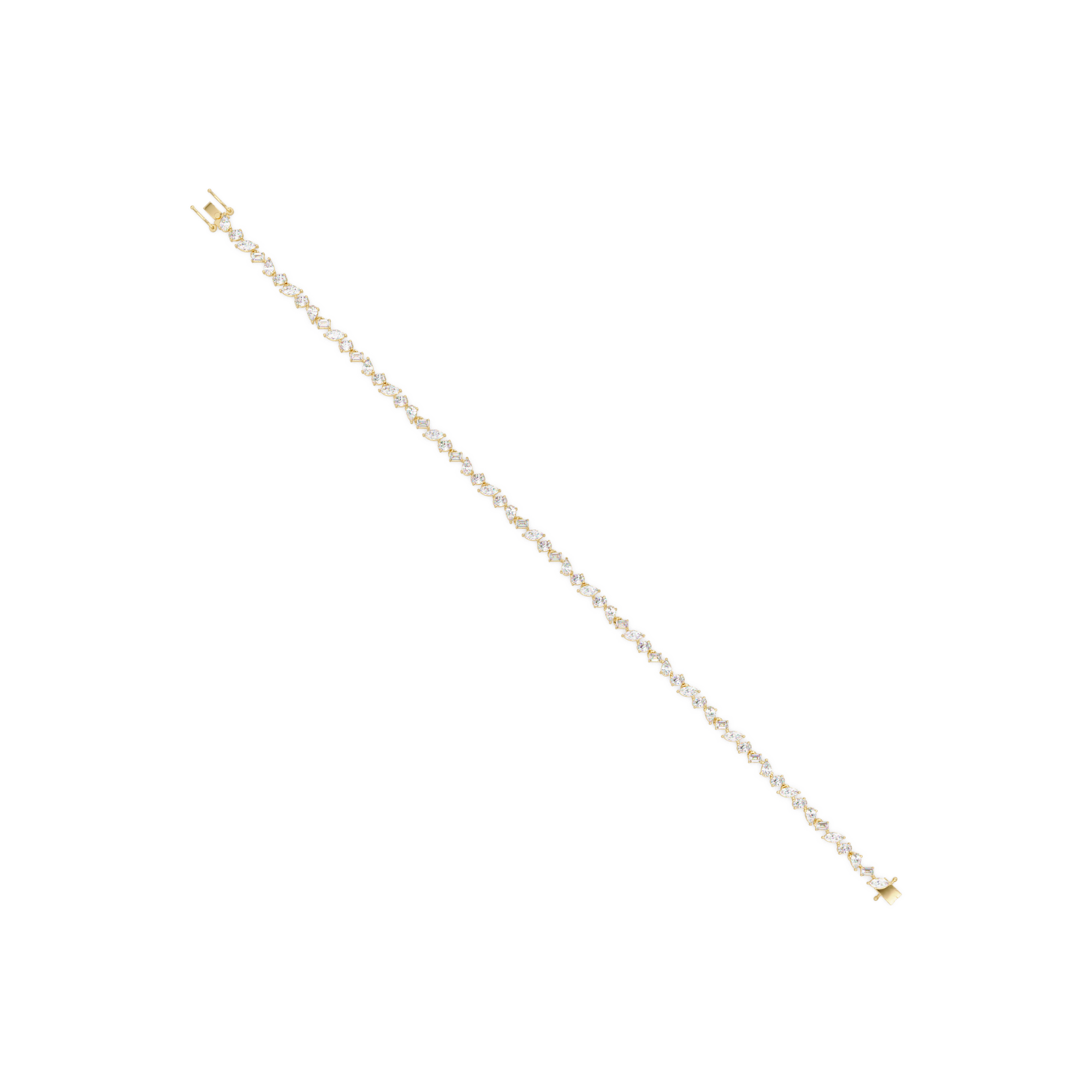 Multi Shape Lab Grown Diamond Tennis Bracelet – 5.19 CT