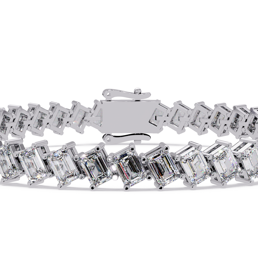 Luxury Emerald Cut Tennis Bracelet