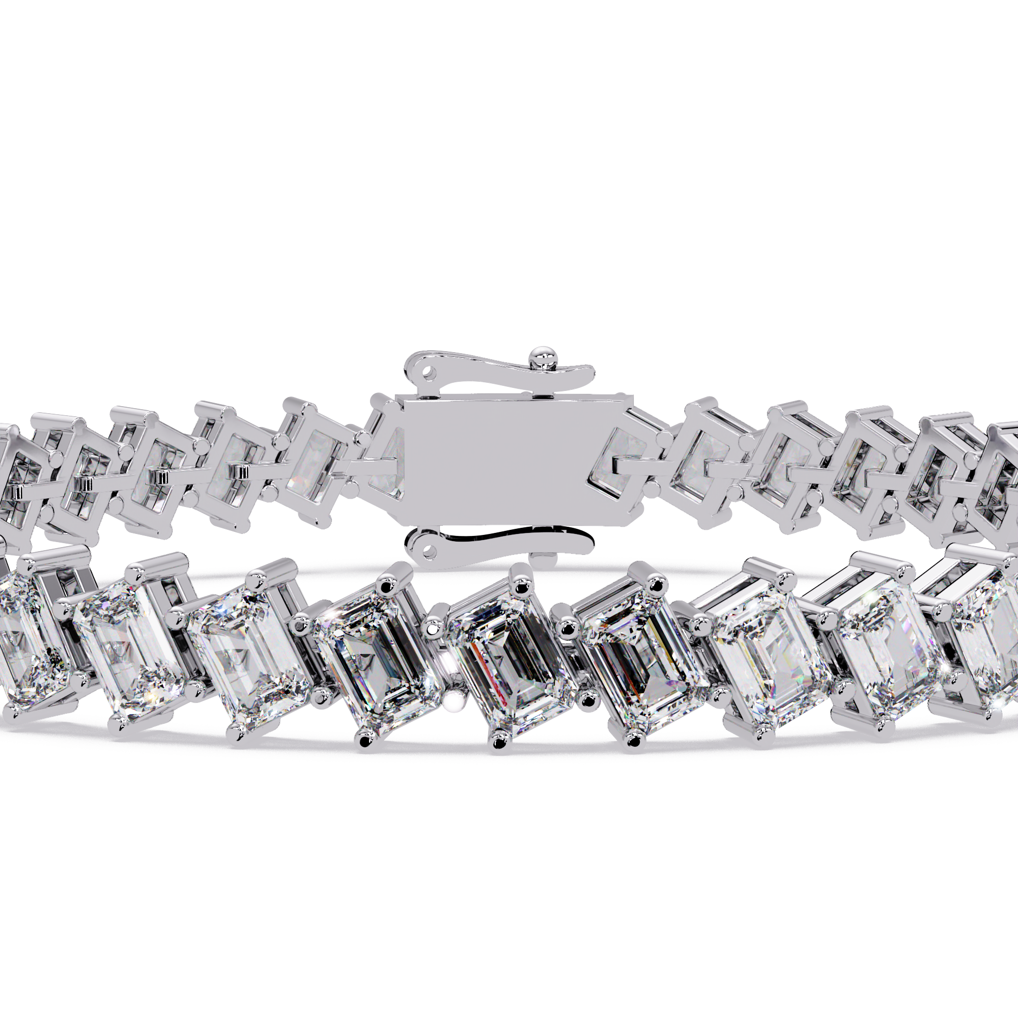 Luxury Emerald Cut Tennis Bracelet