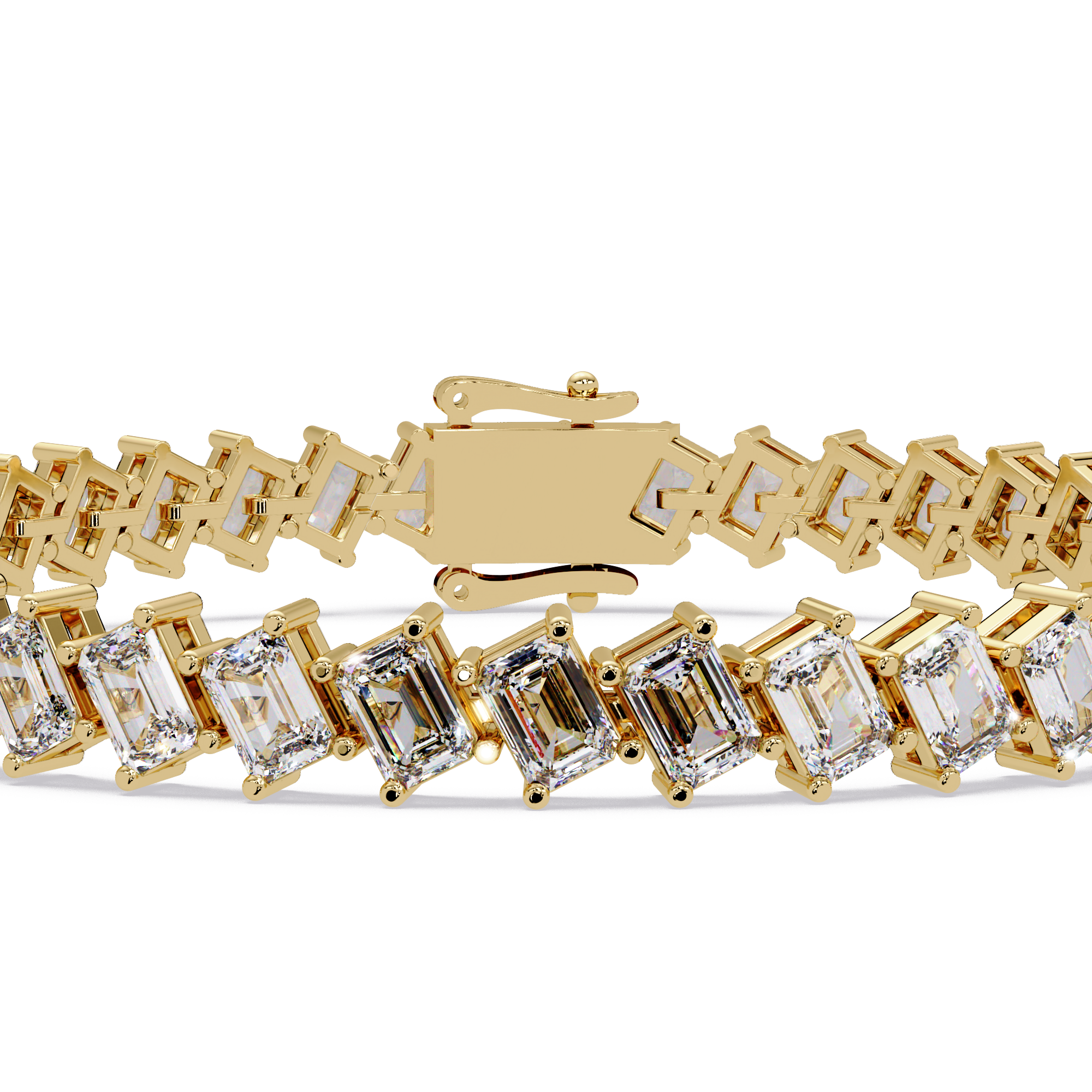 Luxury Emerald Cut Tennis Bracelet