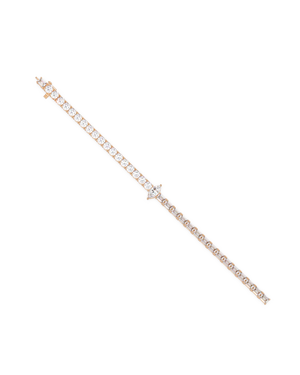 Luxury Two-Tone Tennis Bracelet with Marquise Center Stone