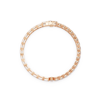 Luxury Two-Tone Tennis Bracelet with Marquise Center Stone
