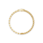 Luxury Two-Tone Tennis Bracelet with Marquise Center Stone