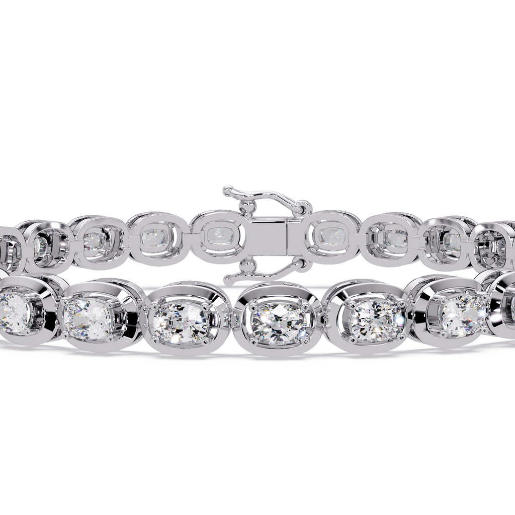 Luxury Oval Cut Diamond Tennis Bracelet