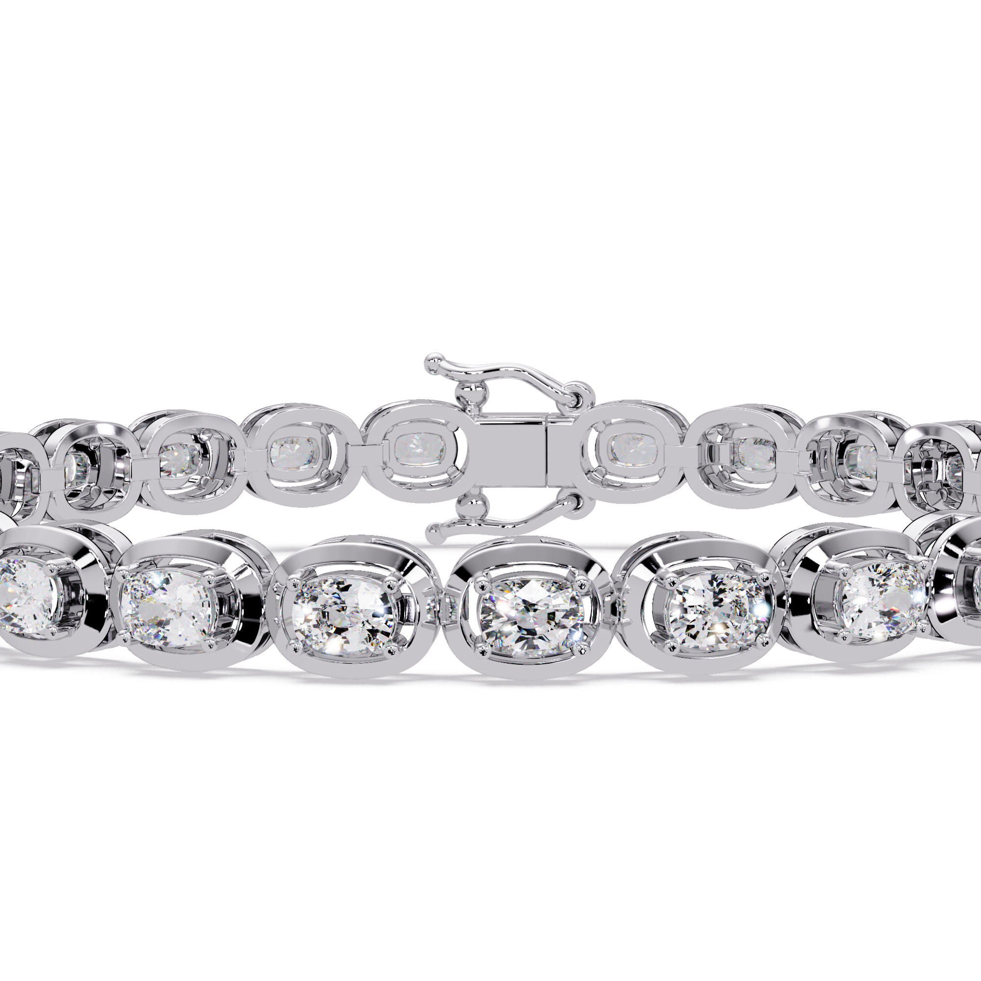 Luxury Oval Cut Diamond Tennis Bracelet