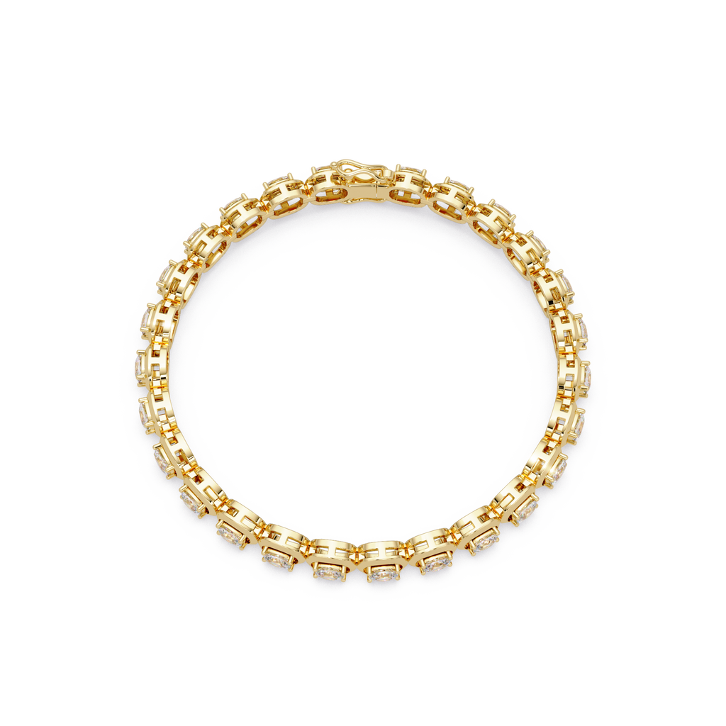 Luxury Oval Cut Diamond Tennis Bracelet
