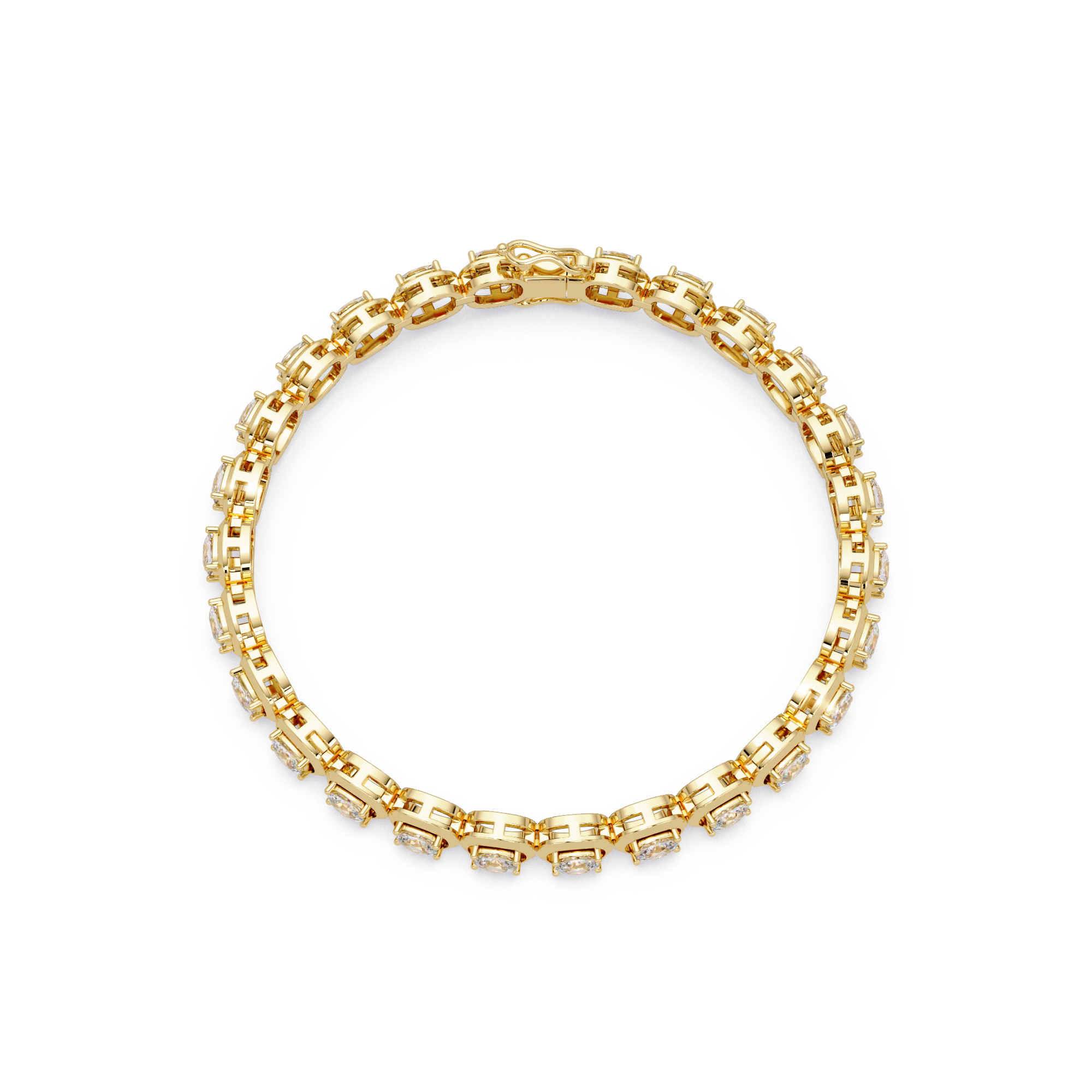 Luxury Oval Cut Diamond Tennis Bracelet