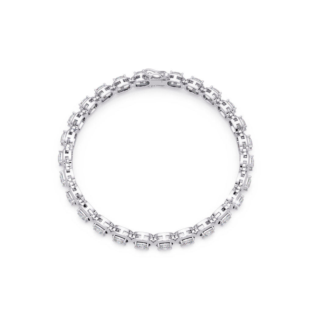 Luxury Oval Cut Diamond Tennis Bracelet