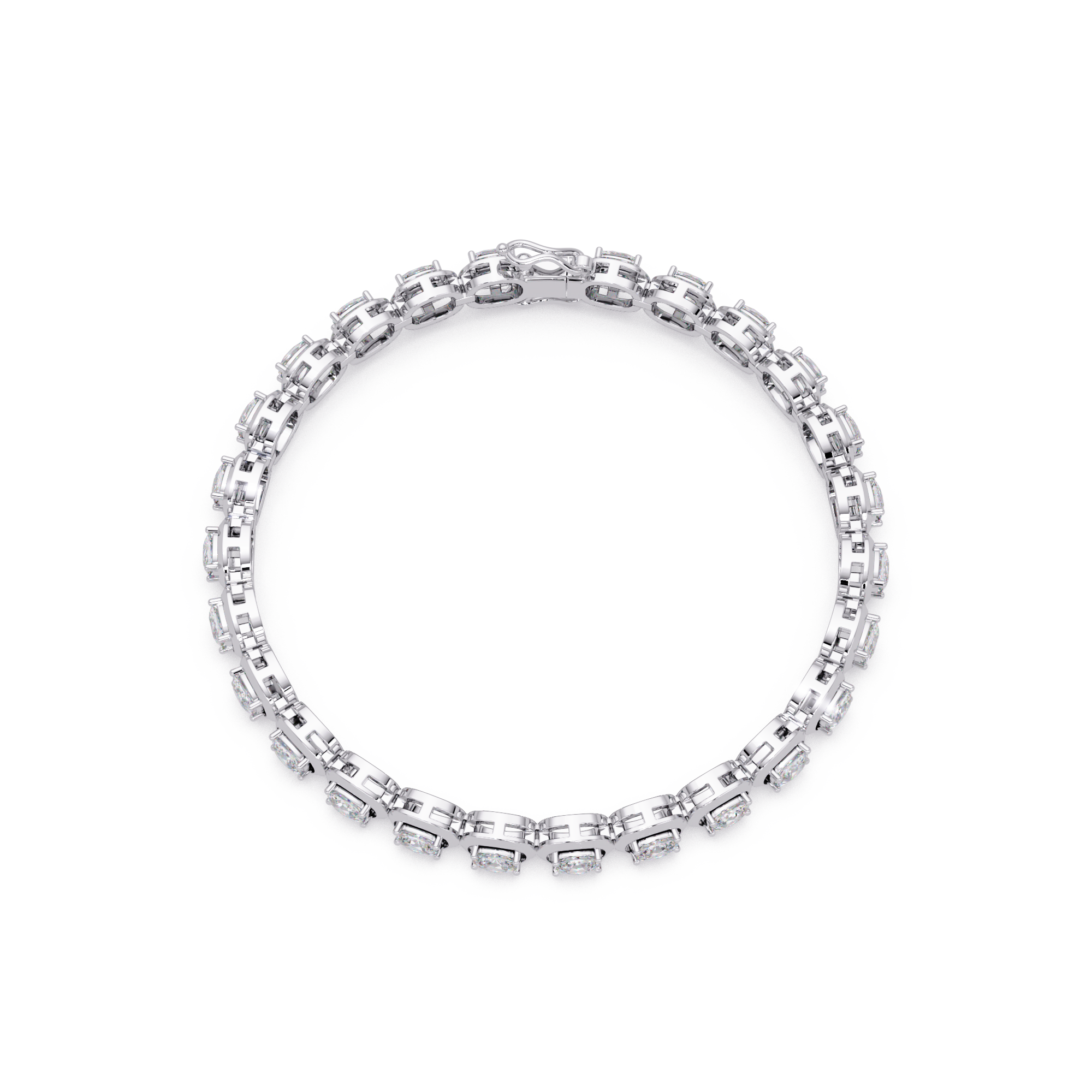 Luxury Oval Cut Diamond Tennis Bracelet