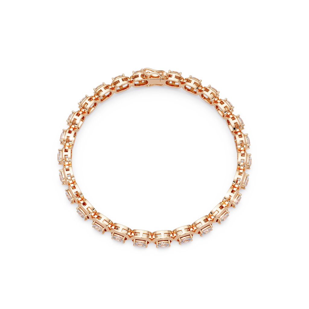 Luxury Oval Cut Diamond Tennis Bracelet