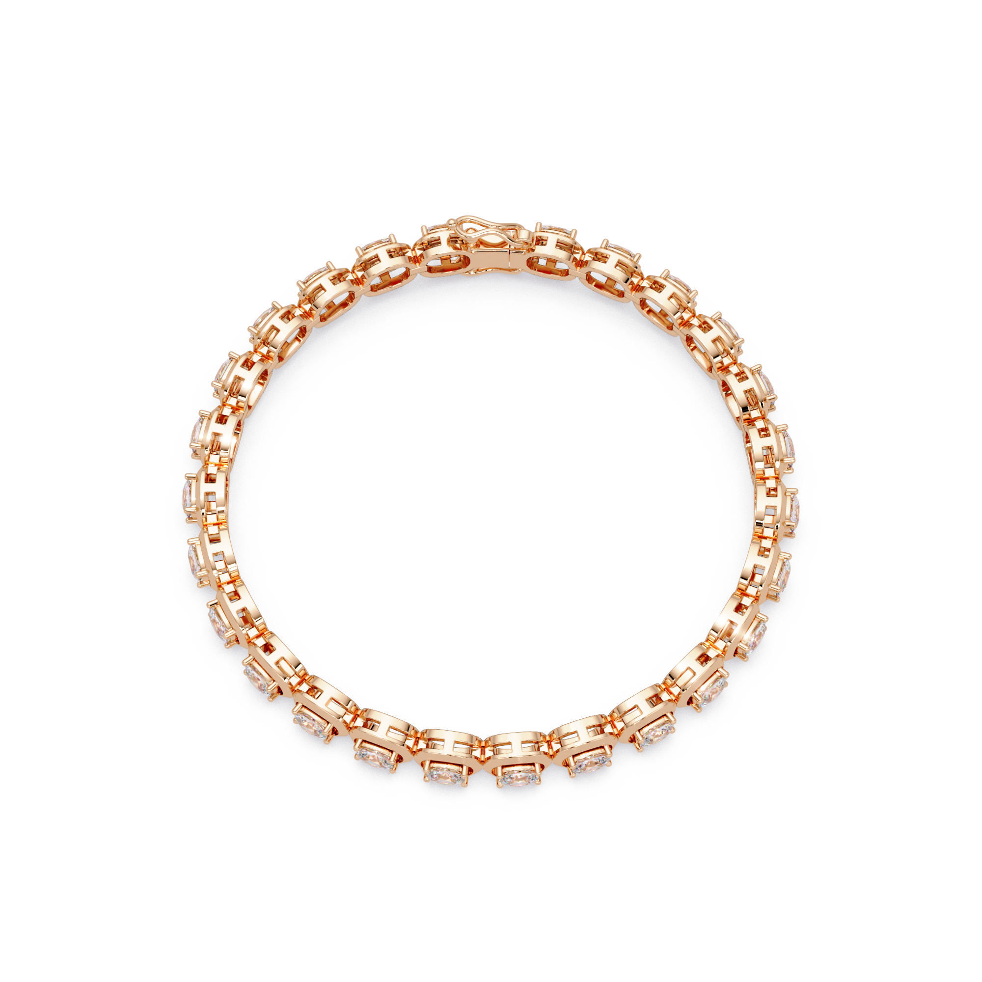 Luxury Oval Cut Diamond Tennis Bracelet