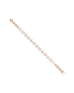 Luxury Round & Cushion Halo Diamond Tennis Bracelet