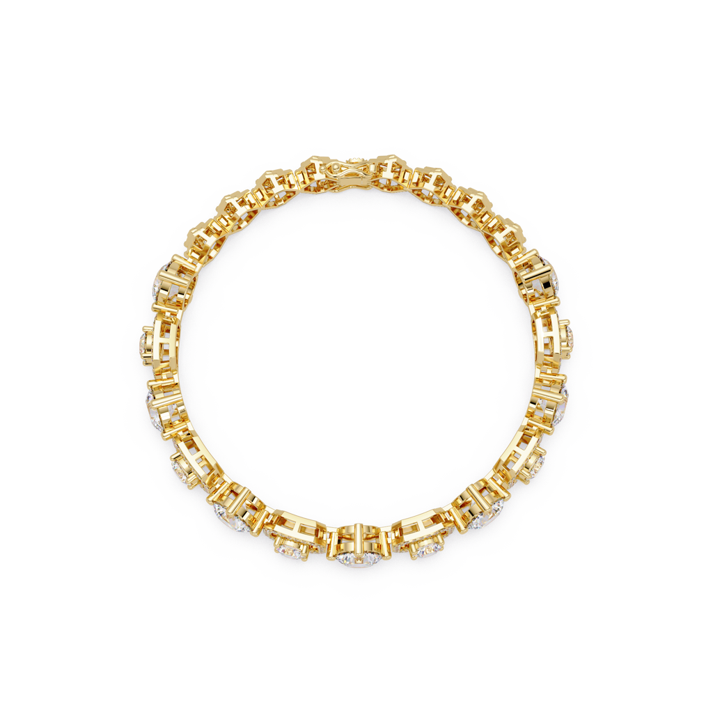 Luxury Round & Cushion Halo Diamond Tennis Bracelet