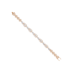 Luxury Pear & Hexagon Halo Diamond Tennis Bracelet
