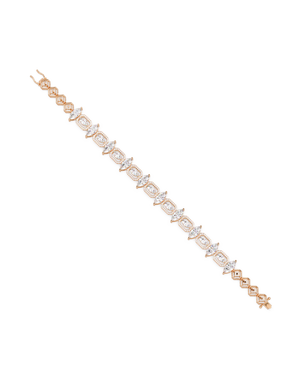 Luxury Marquise & Oval Halo Diamond Tennis Bracelet