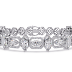 Luxury Marquise & Oval Halo Diamond Tennis Bracelet