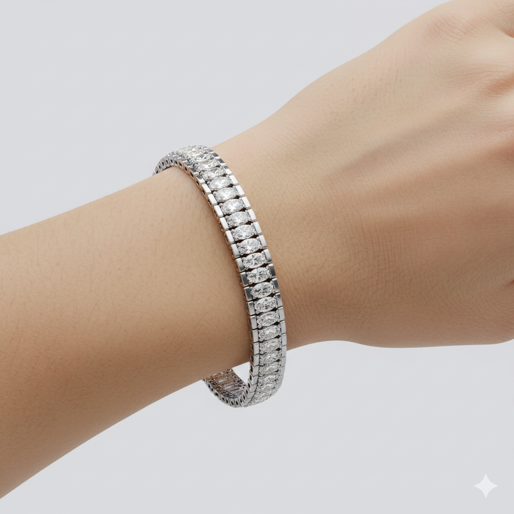Oval Diamond Tennis Bracelet