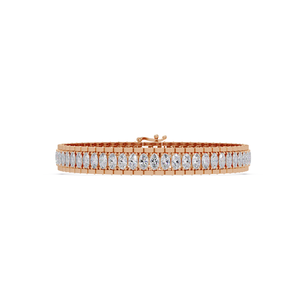 Oval Diamond Tennis Bracelet