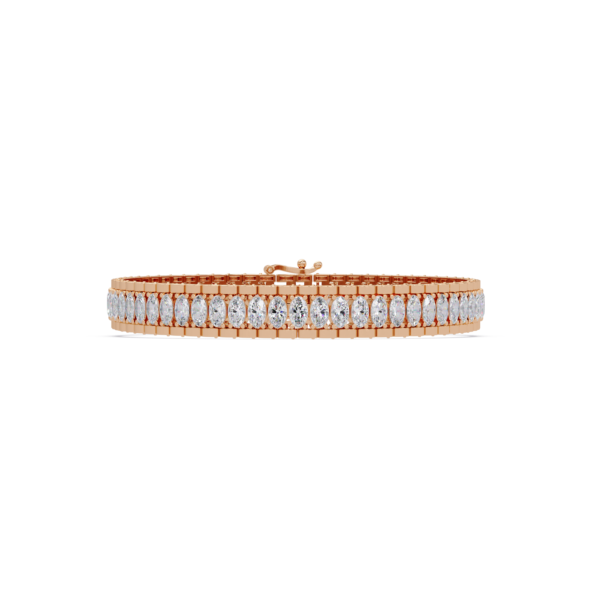 Oval Diamond Tennis Bracelet