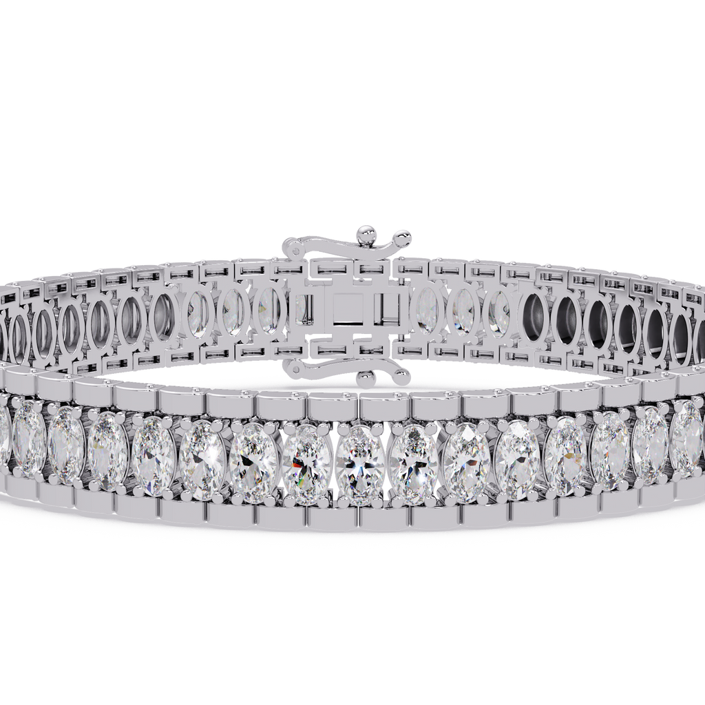 Oval Diamond Tennis Bracelet