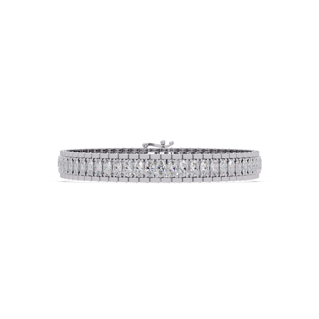 Oval Diamond Tennis Bracelet