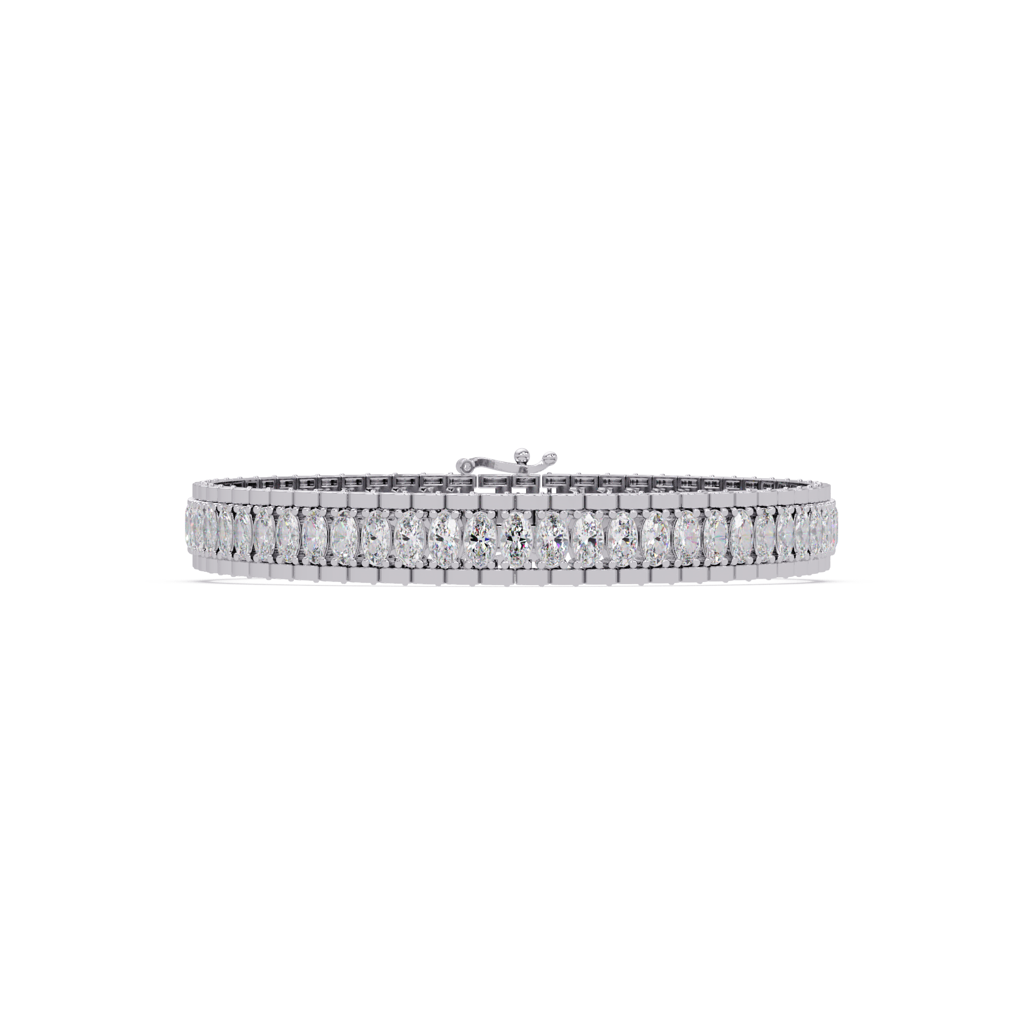 Oval Diamond Tennis Bracelet