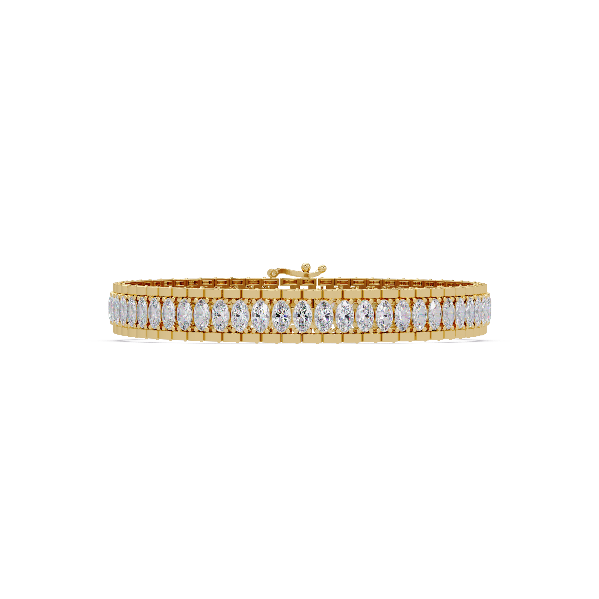 Oval Diamond Tennis Bracelet