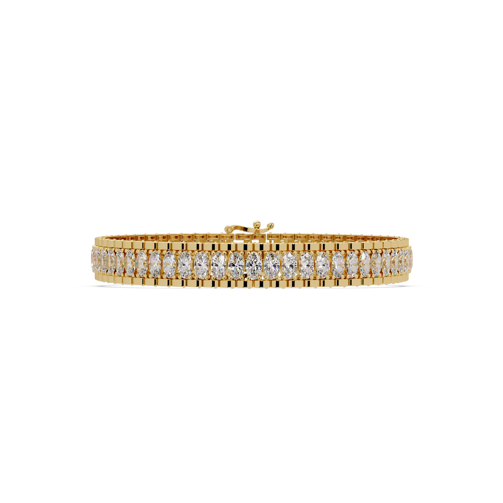 Oval Diamond Tennis Bracelet