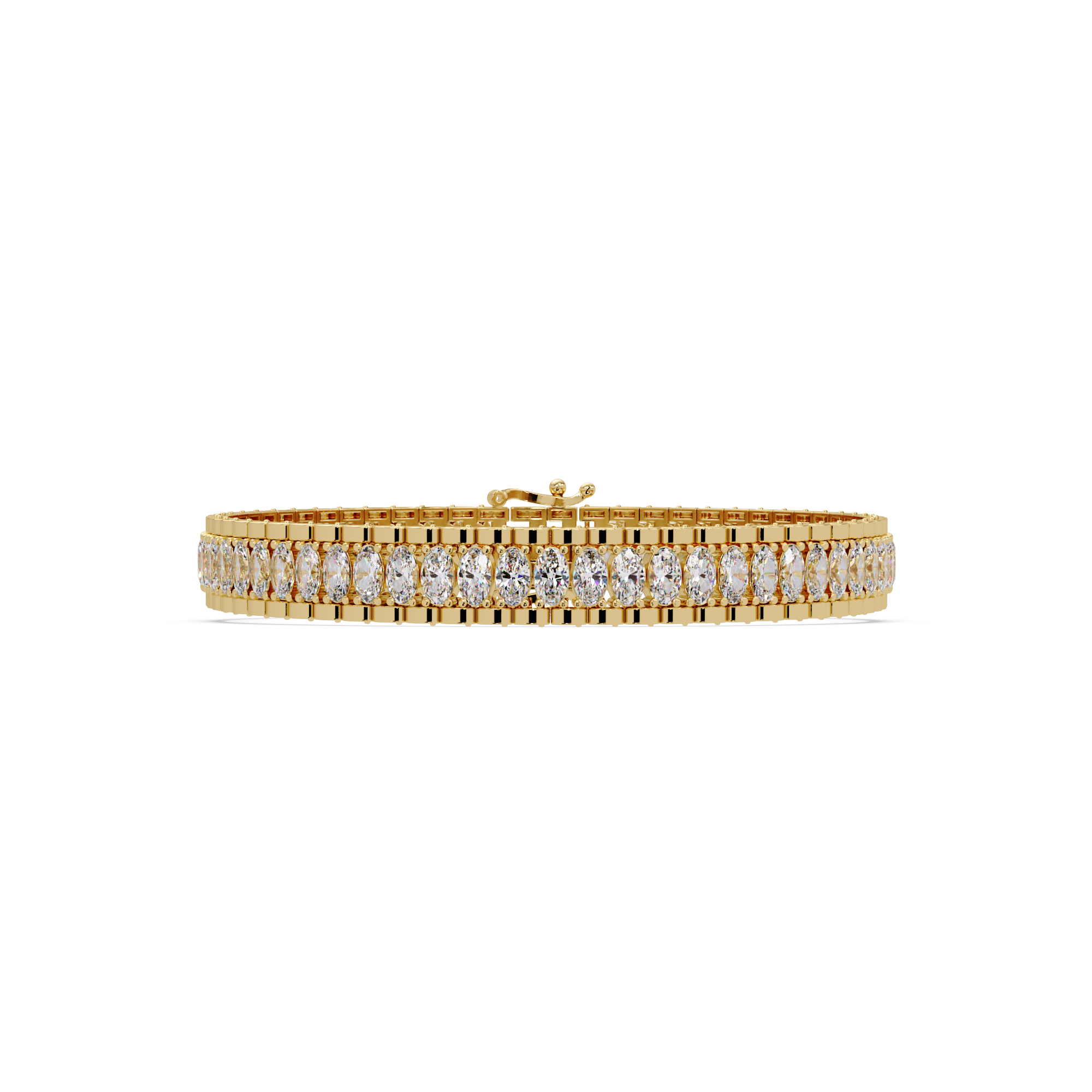 Oval Diamond Tennis Bracelet