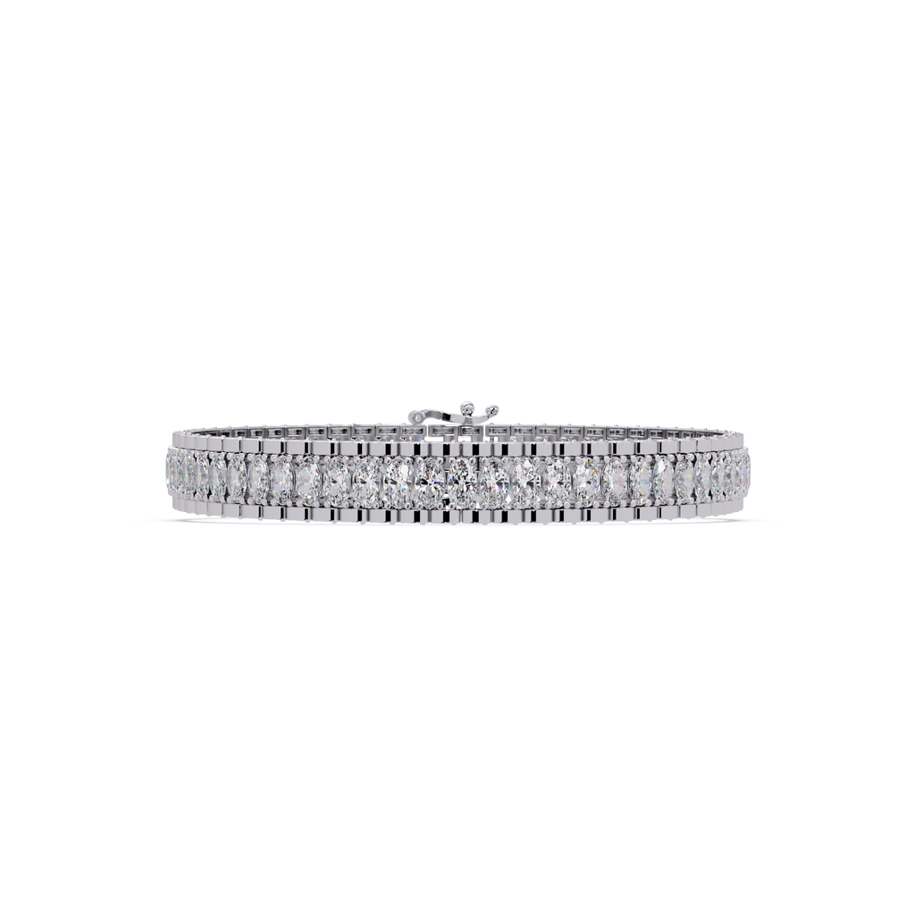 Oval Diamond Tennis Bracelet