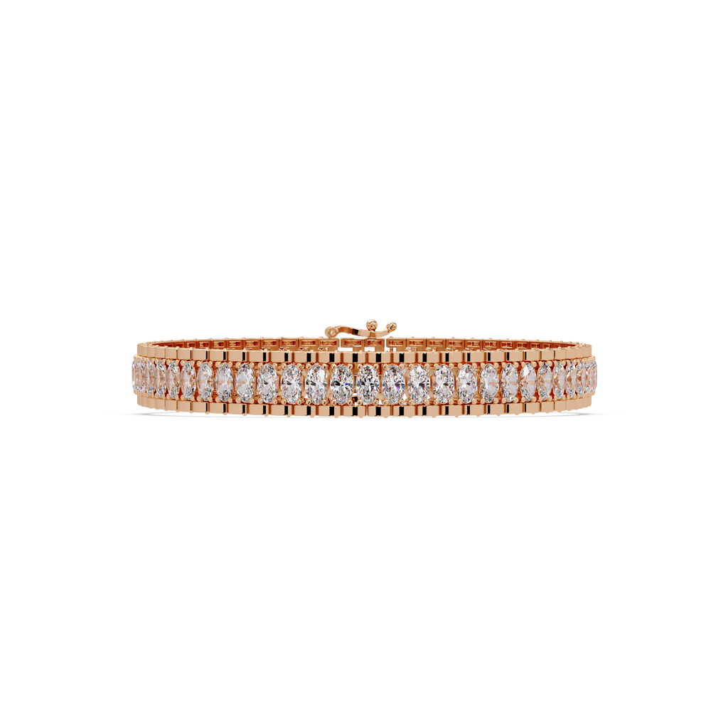 Oval Diamond Tennis Bracelet