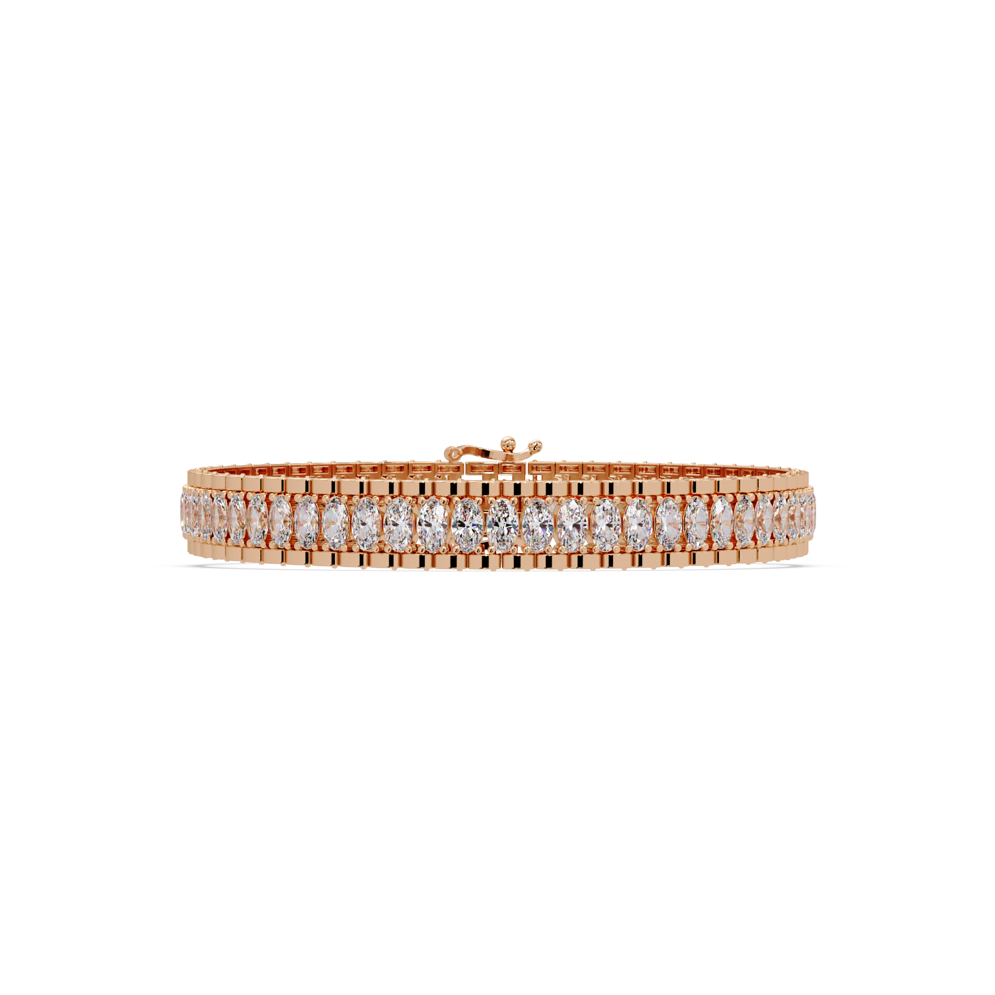 Oval Diamond Tennis Bracelet