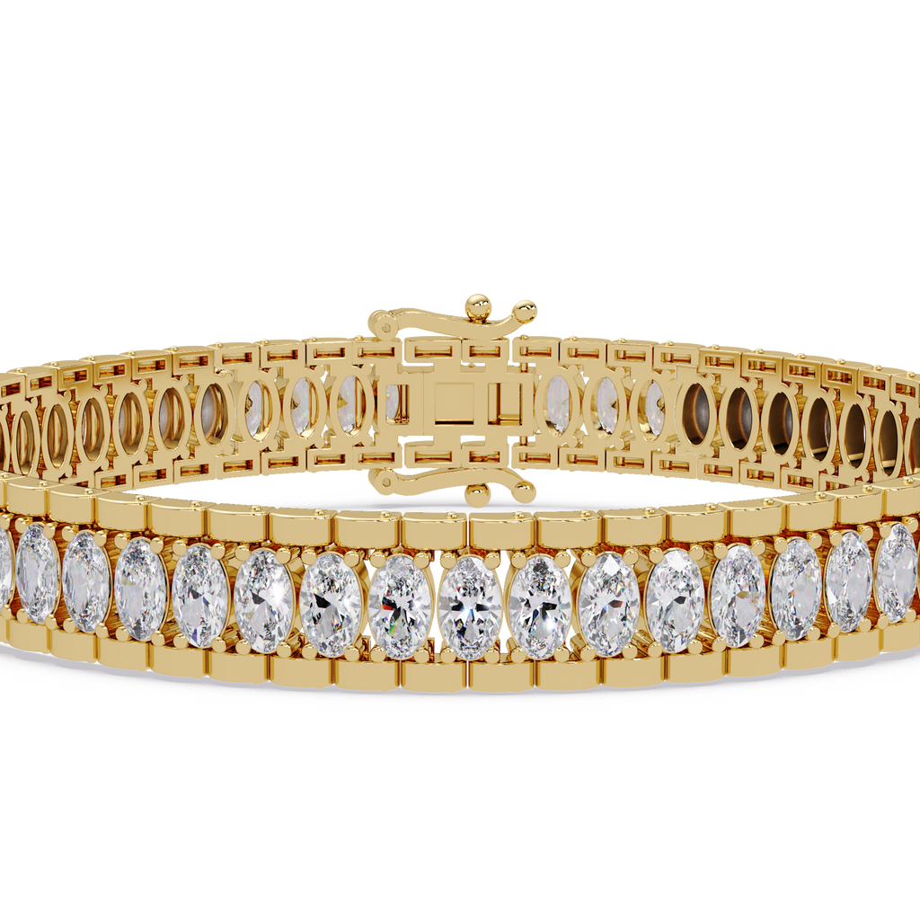 Oval Diamond Tennis Bracelet