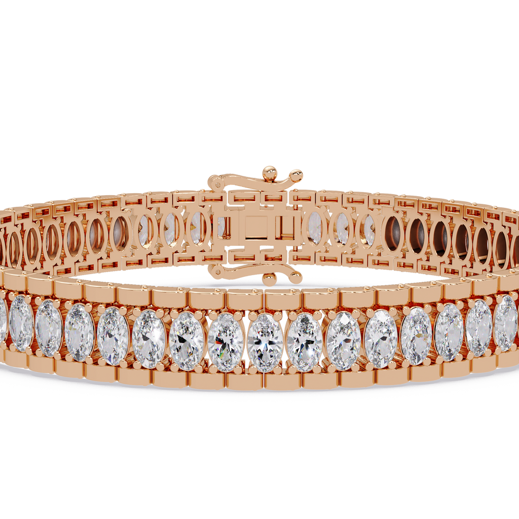 Oval Diamond Tennis Bracelet