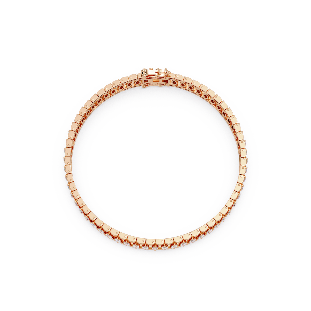 Luxury Round Cut Diamond Tennis Bracelet for Women