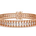 Luxury Round Cut Diamond Tennis Bracelet for Women