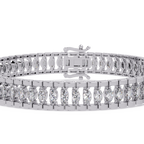 Luxury Round Cut Diamond Tennis Bracelet for Women