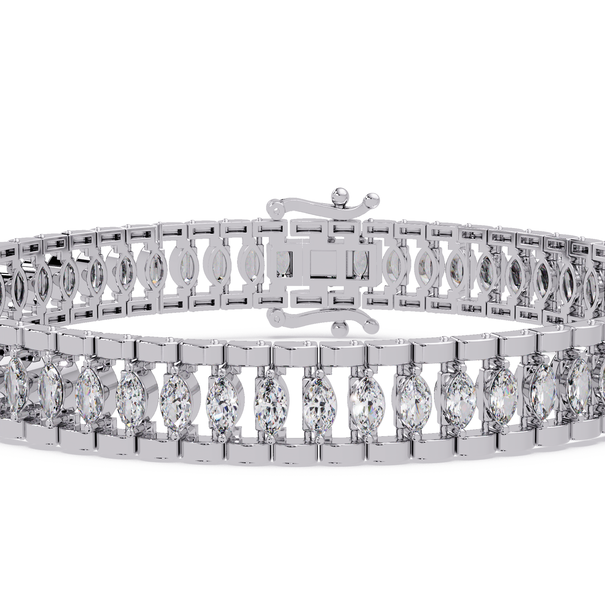 Luxury Round Cut Diamond Tennis Bracelet for Women