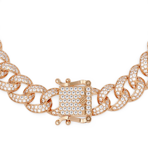 Iced Cuban Link Bracelet | Diamond-Studded Luxury Bracelet for Men & Women