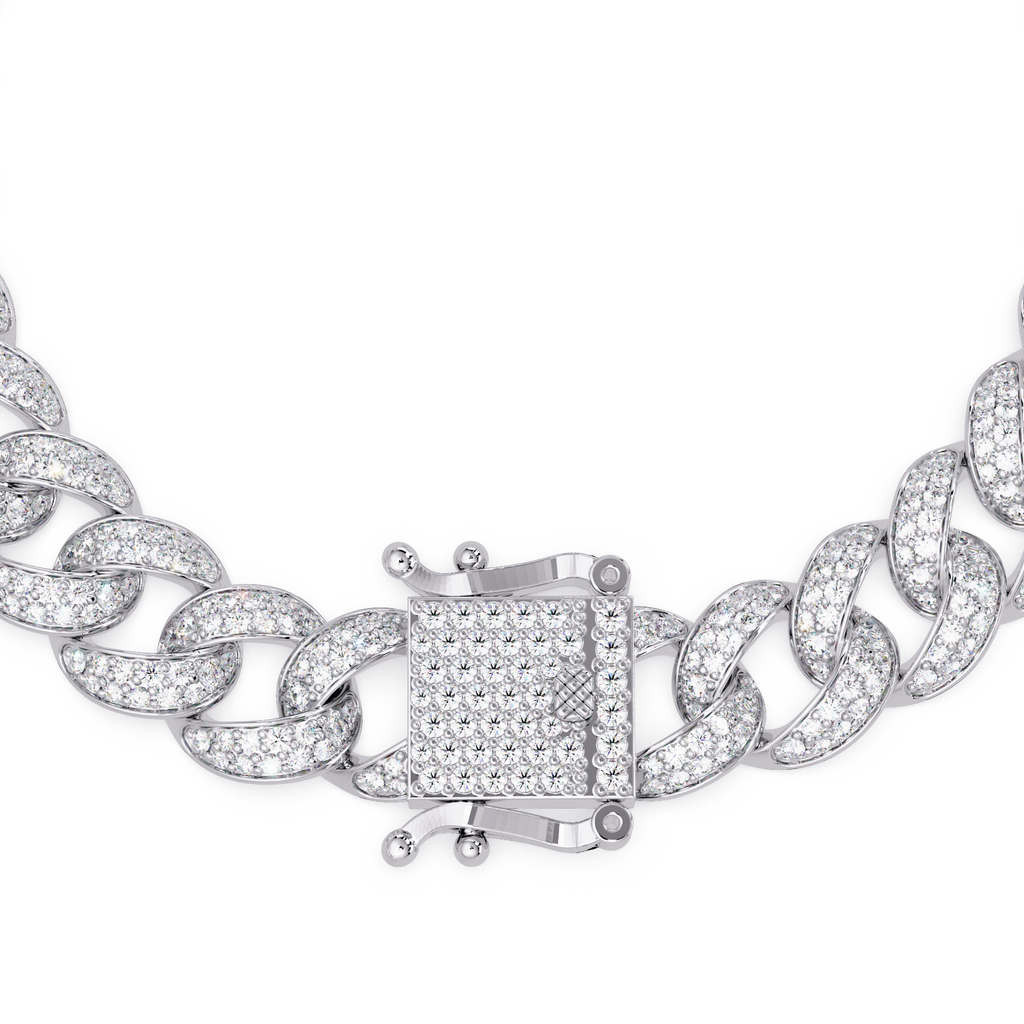 Iced Cuban Link Bracelet | Diamond-Studded Luxury Bracelet for Men & Women