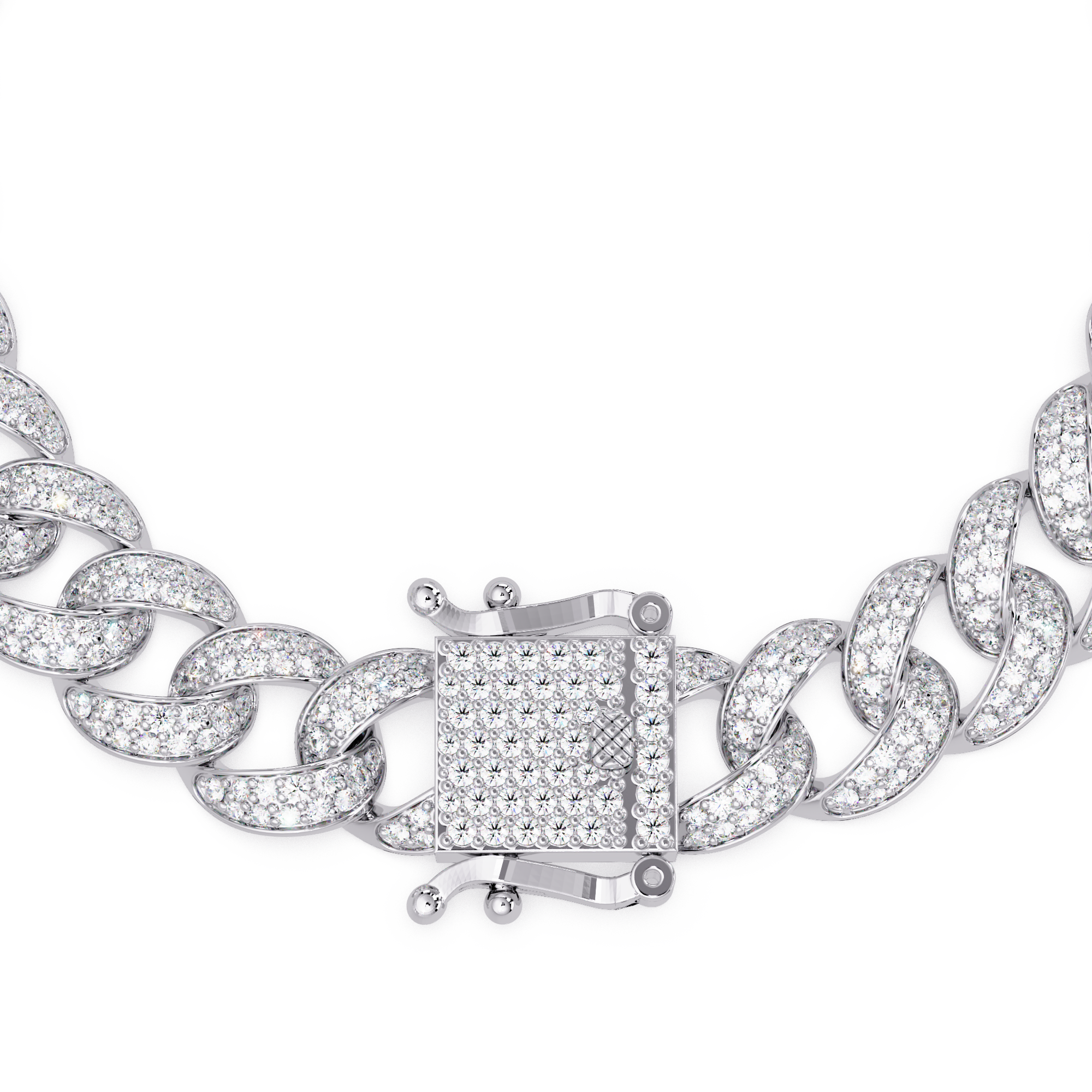 Iced Cuban Link Bracelet | Diamond-Studded Luxury Bracelet for Men & Women
