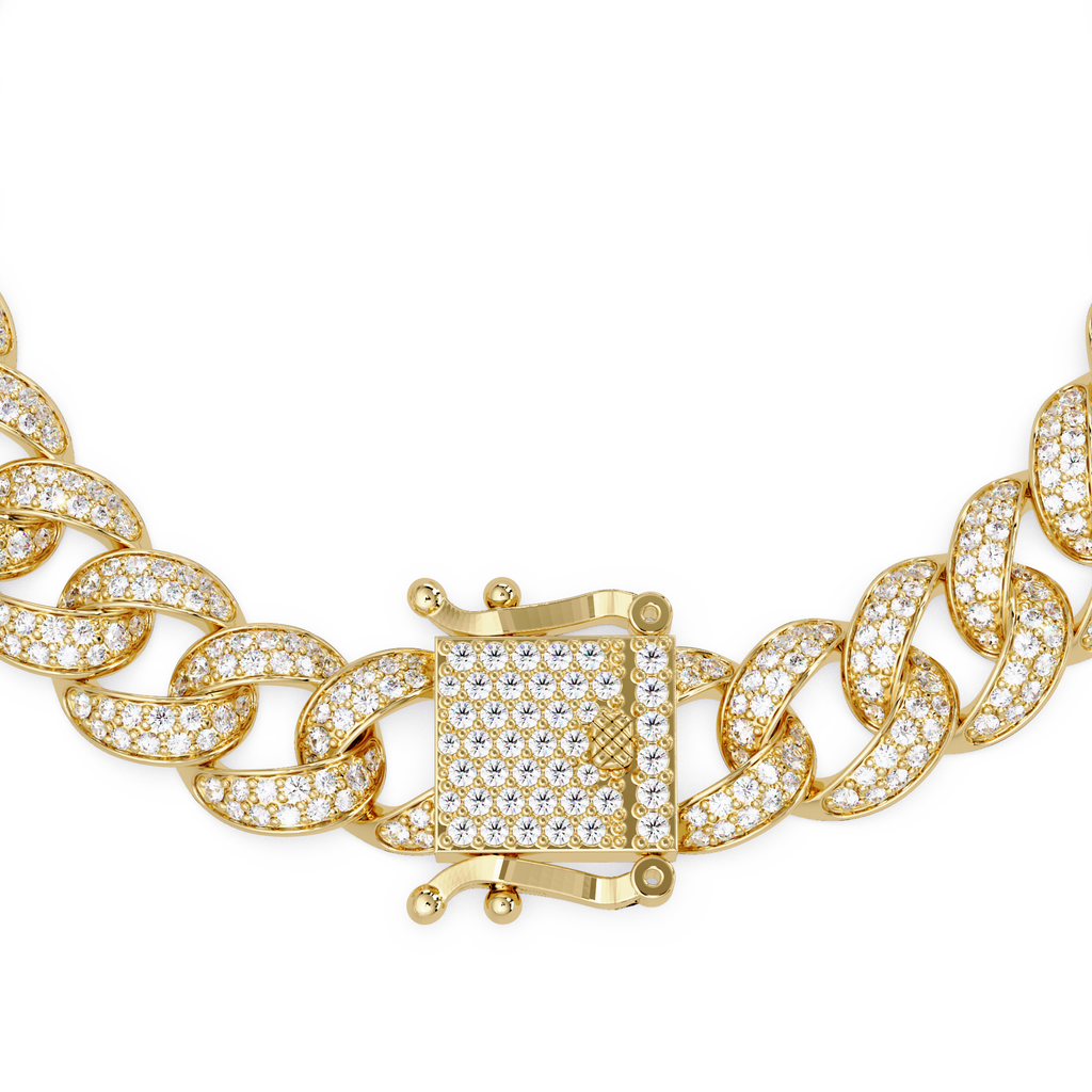 Iced Cuban Link Bracelet | Diamond-Studded Luxury Bracelet for Men & Women