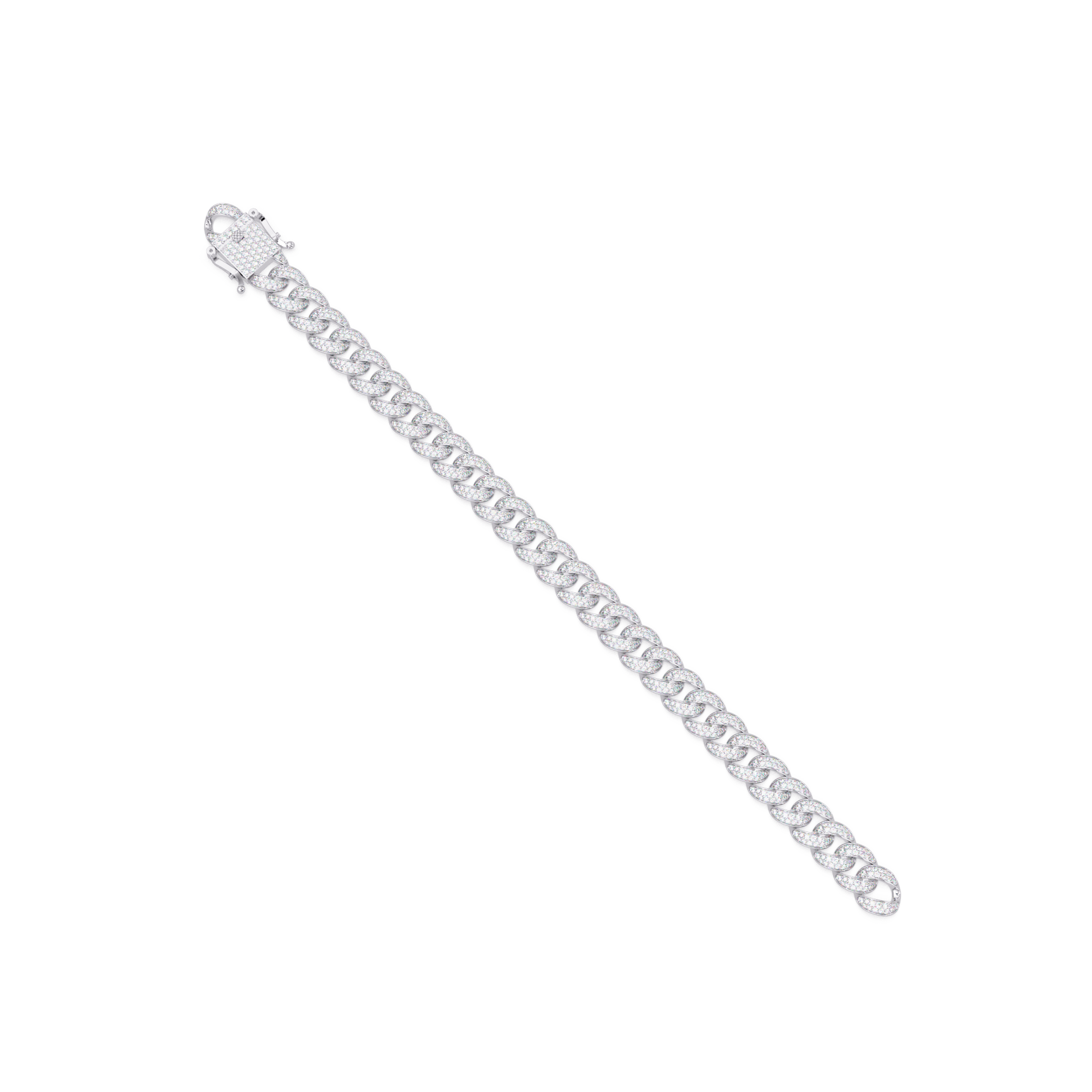 Iced Cuban Link Bracelet | Diamond-Studded Luxury Bracelet for Men & Women