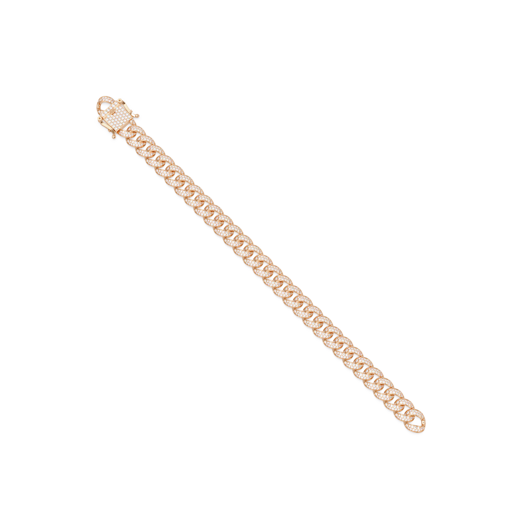 Iced Cuban Link Bracelet | Diamond-Studded Luxury Bracelet for Men & Women