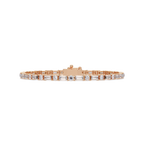 Round & Baguette Diamond Tennis Bracelet | Luxury Bracelet for Men & Women