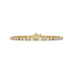 Round & Baguette Diamond Tennis Bracelet | Luxury Bracelet for Men & Women