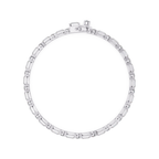 Round & Baguette Diamond Tennis Bracelet | Luxury Bracelet for Men & Women