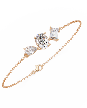 Three Stone Diamond Bracelet for Women