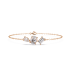 Three Stone Diamond Bracelet for Women