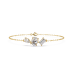 Three Stone Diamond Bracelet for Women